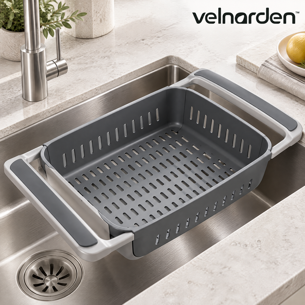 Velnarden™ Adjustable Over-the-Sink Strainer Basket