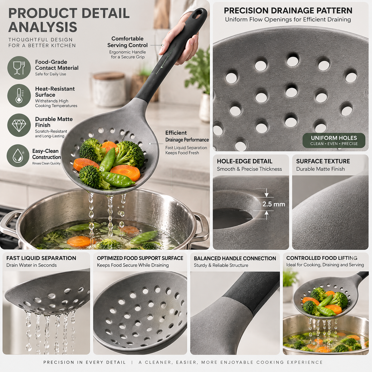 Velnarden™ Wide Slotted Skimmer Spoon