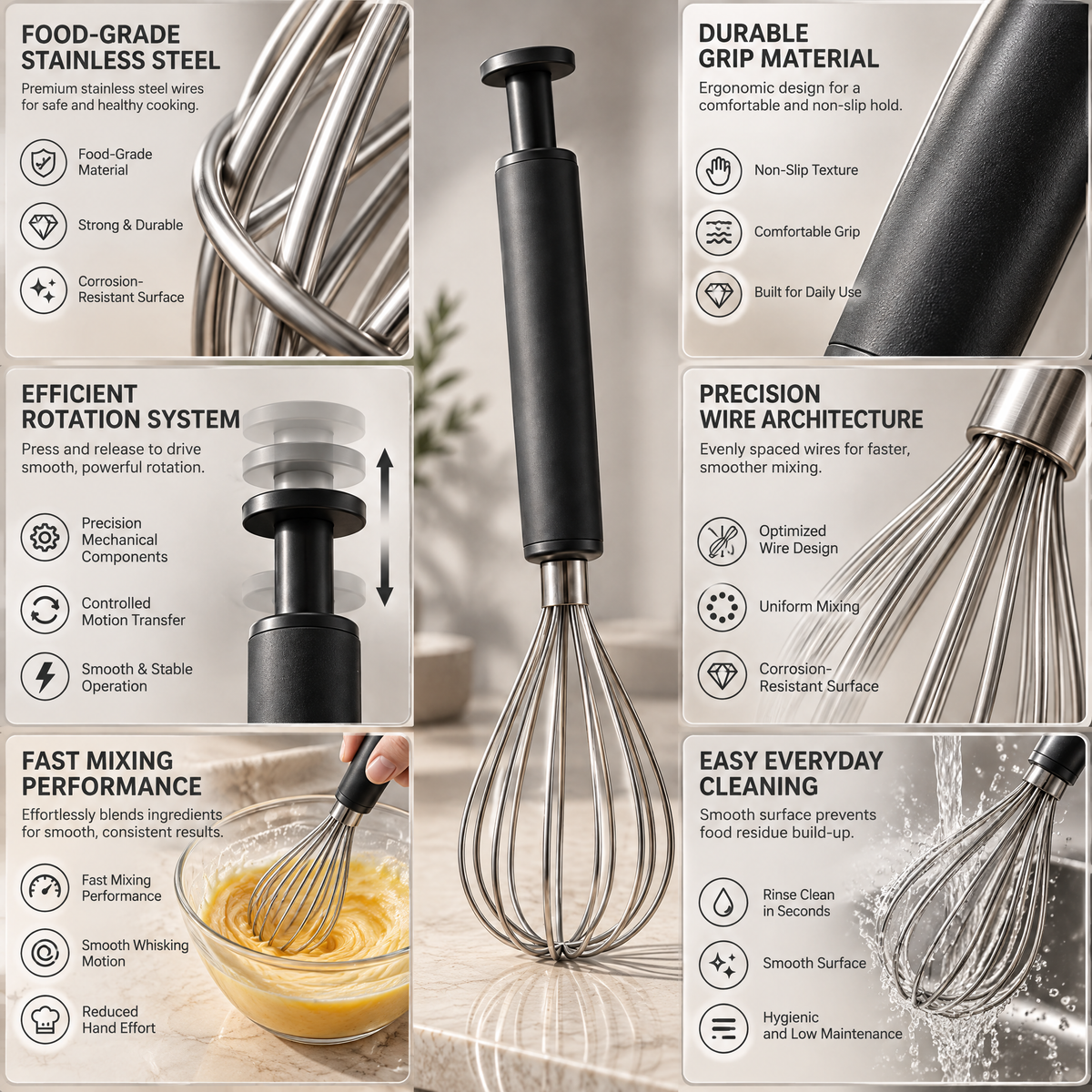 Velnarden™ Stainless Steel Balloon Whisk