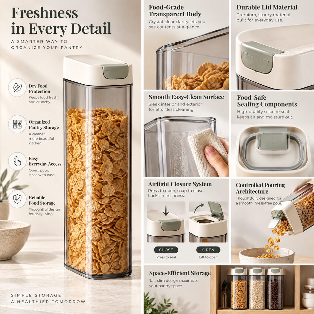 Velnarden™ Slim Cereal Storage Container