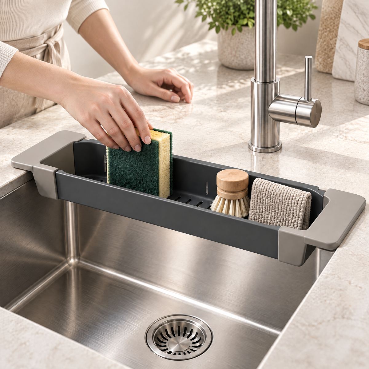 Velnarden™ Expandable Over-the-Sink Caddy