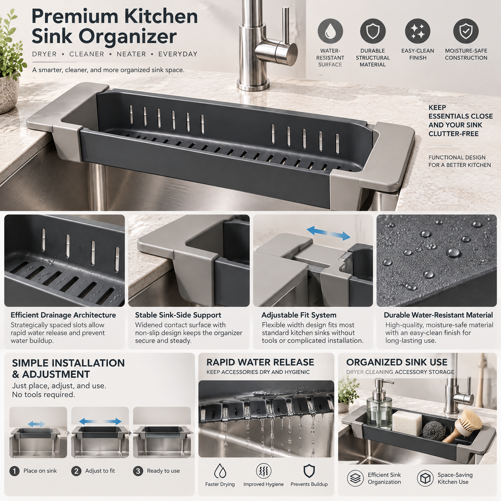 Velnarden™ Expandable Over-the-Sink Caddy